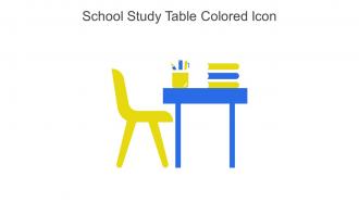 School Study Table Colored Icon In Powerpoint Pptx Png And Editable Eps Format