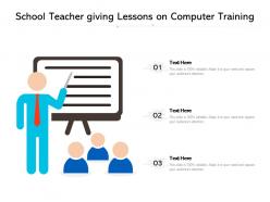 School Teacher Giving Lessons On Computer Training