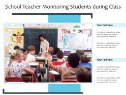 School Teacher Monitoring Students During Class