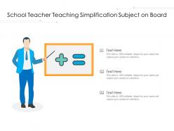 School Teacher Teaching Simplification Subject On Board