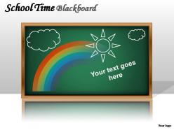 School time blackboard powerpoint presentation slides