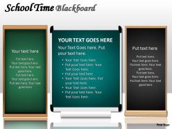 School time blackboard powerpoint presentation slides