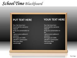 School time blackboard powerpoint presentation slides db