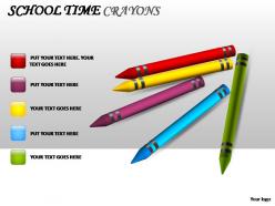 School time crayons powerpoint presentation slides