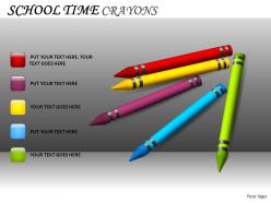 School time crayons powerpoint presentation slides db
