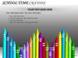 School time crayons powerpoint presentation slides db