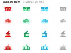 School university bank business hub ppt icons graphics