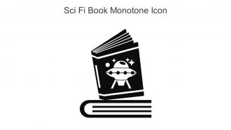 Sci Fi Book Monotone Icon In Powerpoint Pptx Png And Editable Eps Format