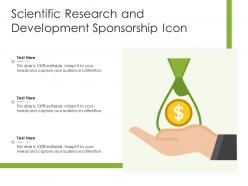 Scientific research and development sponsorship icon