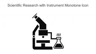 Scientific Research With Instrument Monotone Icon In Powerpoint Pptx Png And Editable Eps Format