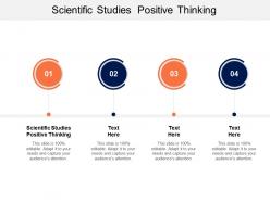 Scientific studies positive thinking ppt powerpoint presentation ideas visual aids cpb