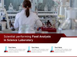 Scientist performing food analysis in science laboratory