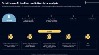 Scikit Learn AI Tool For Predictive Data Analysis Key AI Powered Tools Used In Key Industries AI SS V