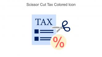 Scissor Cut Tax Colored Icon In Powerpoint Pptx Png And Editable Eps Format