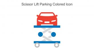 Scissor Lift Parking Colored Icon In Powerpoint Pptx Png And Editable Eps Format