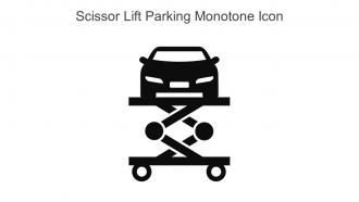 Scissor Lift Parking Monotone Icon In Powerpoint Pptx Png And Editable Eps Format