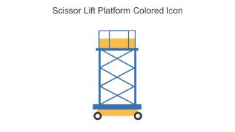 Scissor Lift Platform Colored Icon In Powerpoint Pptx Png And Editable Eps Format