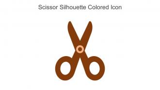 Scissor Silhouette Colored Icon In Powerpoint Pptx Png And Editable Eps Format