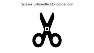 Scissor Silhouette Monotone Icon In Powerpoint Pptx Png And Editable Eps Format
