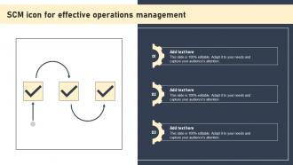 Scm Icon For Effective Operations Management