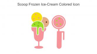 Scoop Frozen Ice Cream Colored Icon In Powerpoint Pptx Png And Editable Eps Format