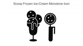 Scoop Frozen Ice Cream Monotone Icon In Powerpoint Pptx Png And Editable Eps Format
