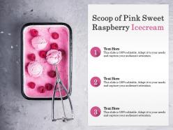 Scoop Of Pink Sweet Raspberry Icecream