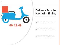 Scooter Circular Delivery Timing Man Riding Standing Small