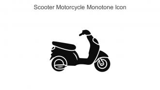 Scooter Motorcycle Monotone Icon In Powerpoint Pptx Png And Editable Eps Format