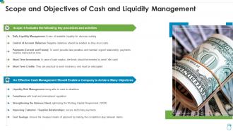 Scope and objectives of cash and liquidity management