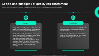 Scope And Principles Of Quality Risk Assessment QRM Ppt Infographics