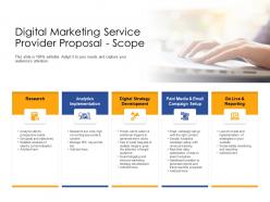 Scope digital marketing service provider proposal ppt powerpoint presentation infographic