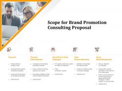 Scope for brand promotion consulting proposal ppt powerpoint presentation summary microsoft