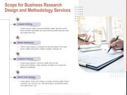 Scope for business research design and methodology services ppt powerpoint aids