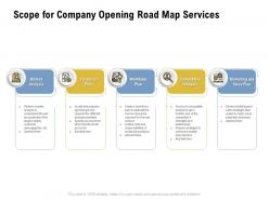 Scope for company opening road map services ppt powerpoint presentation styles outfit