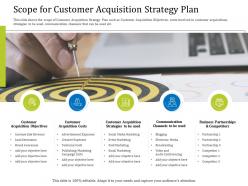 Scope For Customer Acquisition Strategy Plan Sale Ppt Powerpoint Ideas Slide
