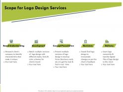 Scope for logo design services ppt powerpoint presentation gallery layout ideas