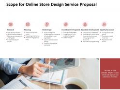 Scope for online store design service proposal ppt powerpoint presentation topics