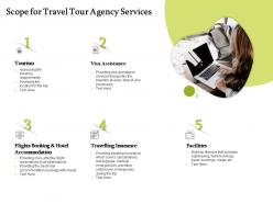 Scope For Travel Tour Agency Services Ppt Powerpoint Presentation File Formats