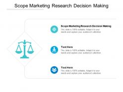 Scope marketing research decision making ppt powerpoint presentation model cpb