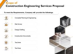 Scope Of Construction Engineering Services Proposal Ppt Powerpoint Presentation Gallery Inspiration
