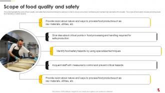 Scope Of Food Quality And Safety Food Quality And Safety Management Guide