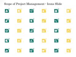 Scope of project management icons slide