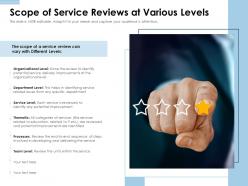 Scope of service reviews at various levels