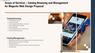 Scope of services catalog browsing and management for magento web design proposal
