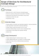 Scope Of Services For Architectural Concept Design One Pager Sample Example Document