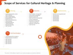 Scope of services for cultural heritage and planning ppt template