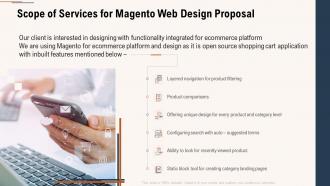 Scope of services for magento web design proposal ppt powerpoint presentation ideas product