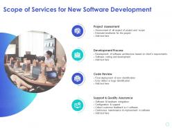 Scope of services for new software development software coding ppt powerpoint presentation tips
