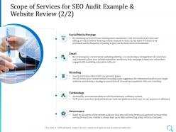 Scope of services for seo audit example and website review l1433 ppt powerpoint ideas